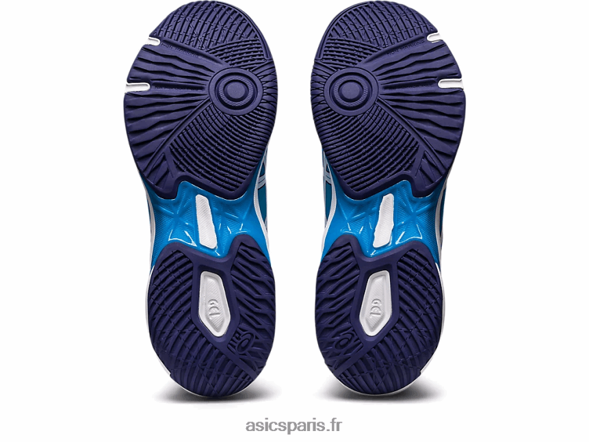 Hommes Asics gel-fusée 10 de large BXL8B2415 bleu île/blanc