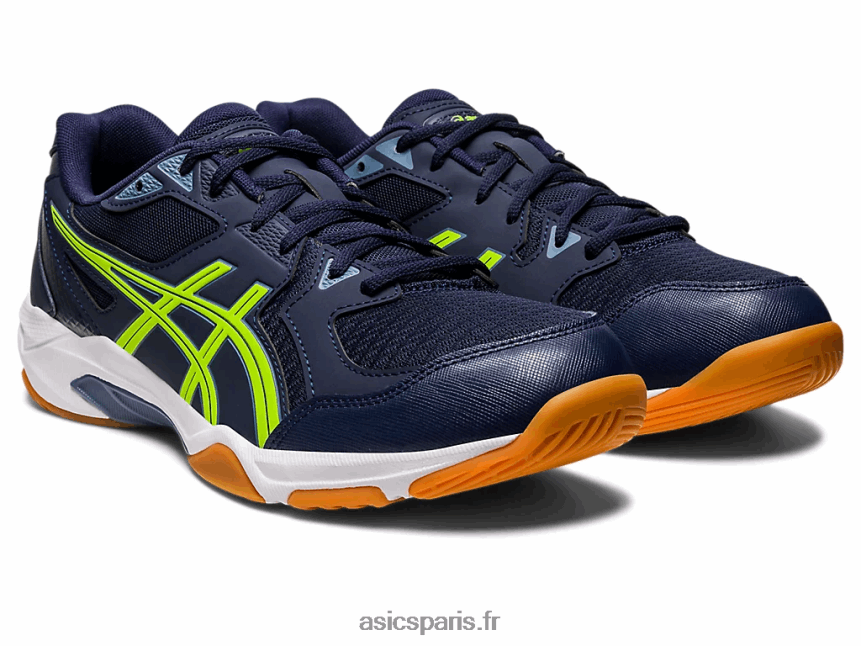 Hommes Asics gel-fusée 10 de large BXL8B2442 minuit/vert danger