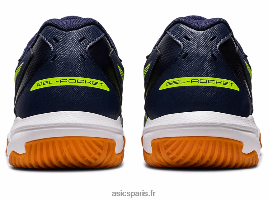 Hommes Asics gel-fusée 10 de large BXL8B2442 minuit/vert danger