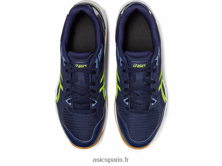 Hommes Asics gel-fusée 10 de large BXL8B2442 minuit/vert danger