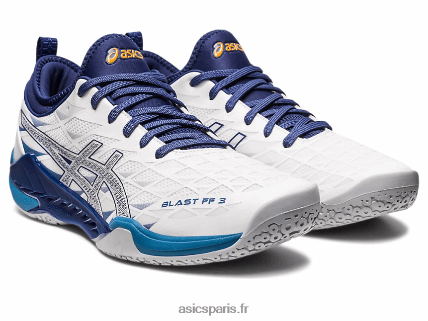 Hommes Asics souffle ff 3 BXL8B21134 blanc/océan profond
