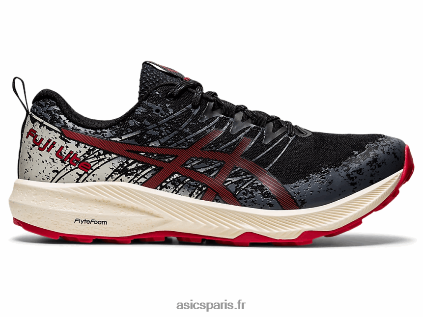Hommes Asics fuji lite 2 BXL8B21661 noir/rouge électrique