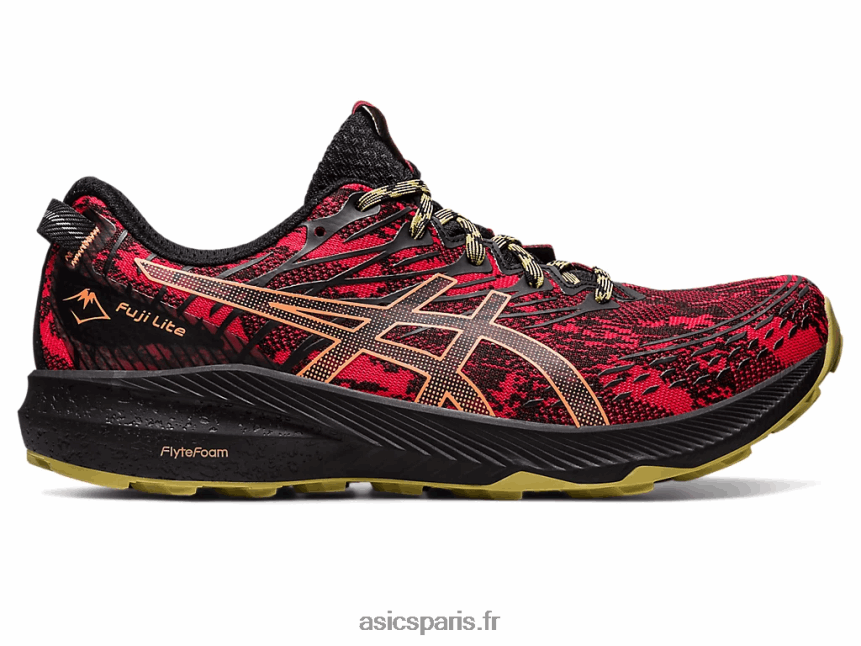 Hommes Asics fuji lite 3 BXL8B2620 rouge électrique/noir