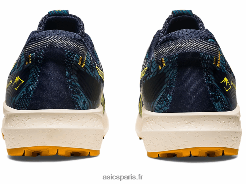 Hommes Asics fuji lite 3 BXL8B2624 bleu sarcelle d\'encre/jaune doré