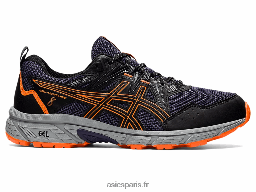 Hommes Asics gel-venture 8 BXL8B21490 noir/orange vif