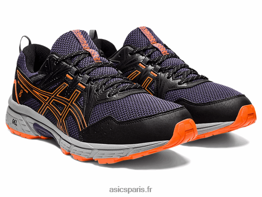 Hommes Asics gel-venture 8 BXL8B21490 noir/orange vif