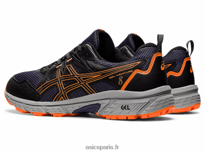 Hommes Asics gel-venture 8 BXL8B21490 noir/orange vif