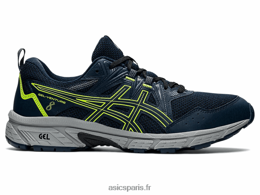 Hommes Asics gel-venture 8 BXL8B21496 bleu français/vert danger