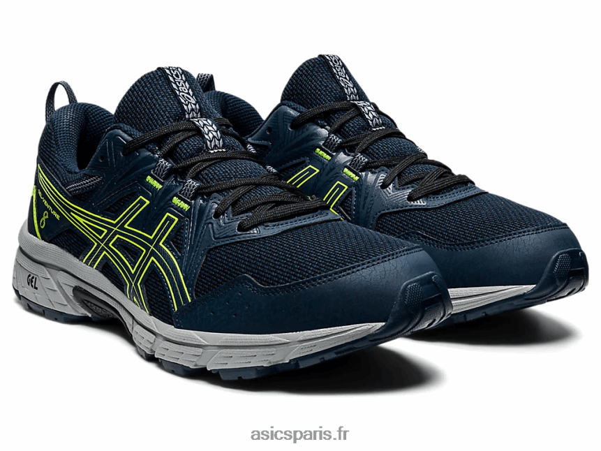 Hommes Asics gel-venture 8 BXL8B21496 bleu français/vert danger