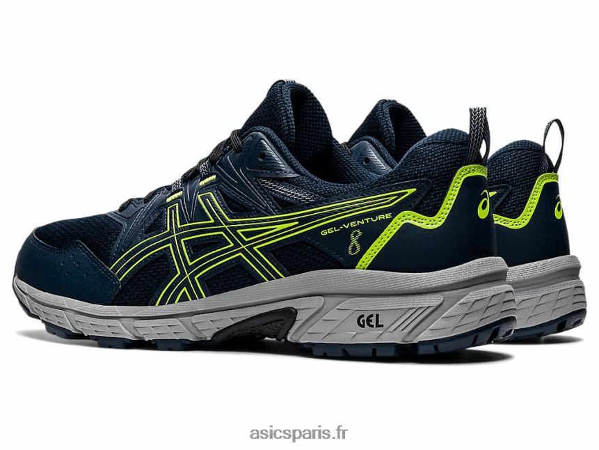 Hommes Asics gel-venture 8 BXL8B21496 bleu français/vert danger