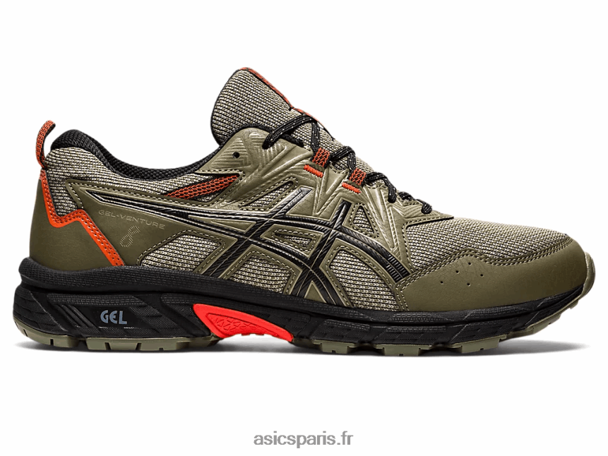 Hommes Asics gel-venture 8 BXL8B2924 manteau vert/noir