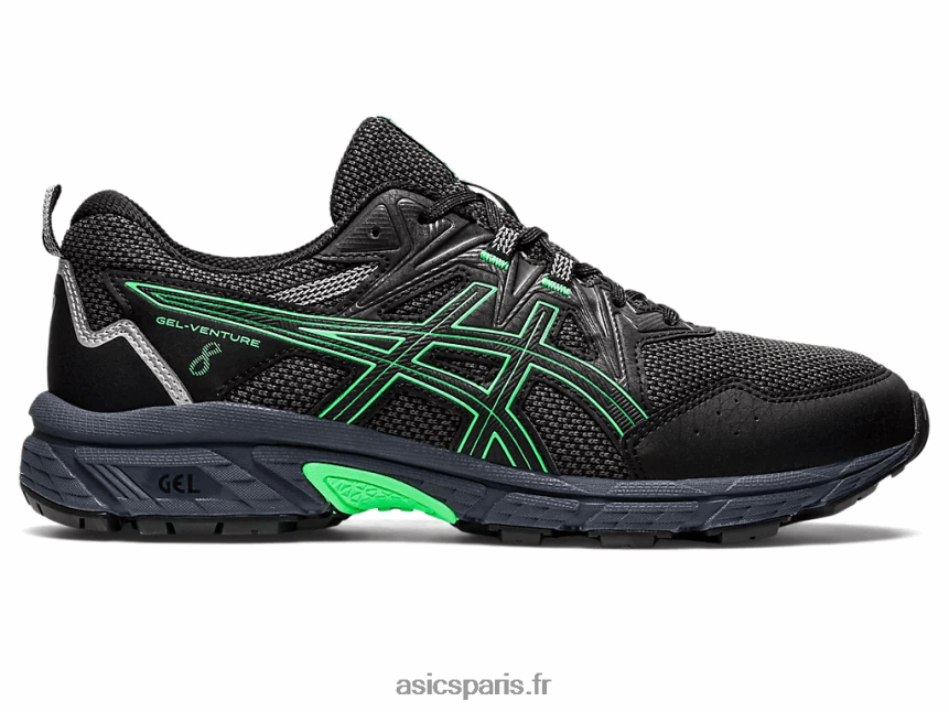 Hommes Asics gel-venture 8 BXL8B2947 noir/nouvelle feuille