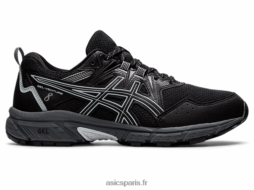 Hommes Asics gel-venture 8(d) BXL8B21520 noir/gris piémont