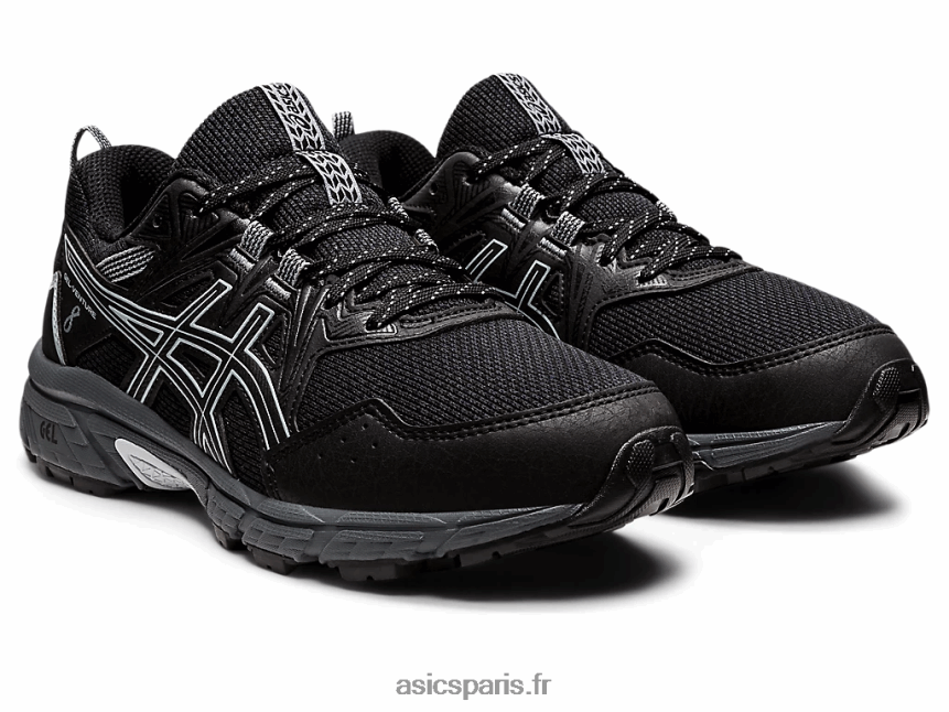 Hommes Asics gel-venture 8(d) BXL8B21520 noir/gris piémont