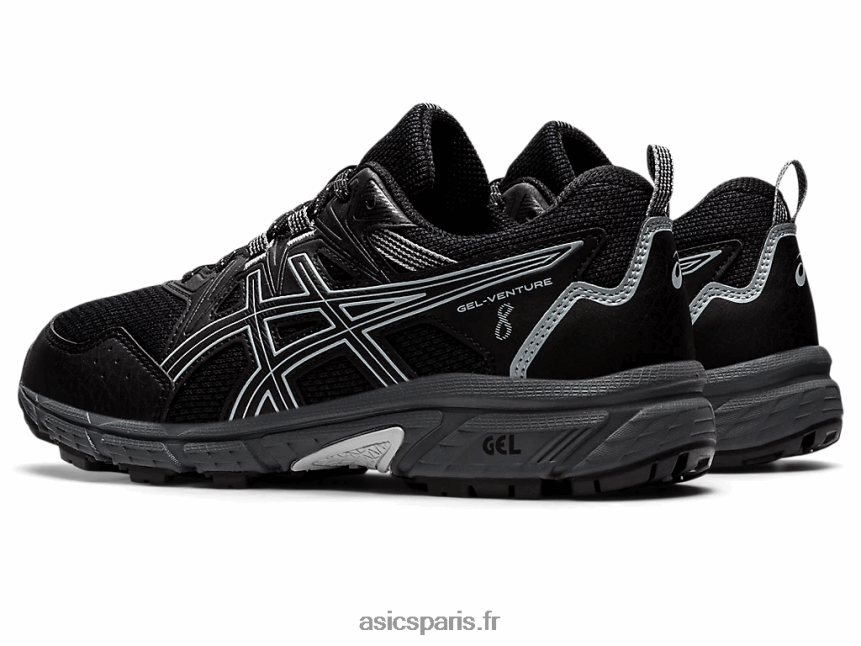 Hommes Asics gel-venture 8(d) BXL8B21520 noir/gris piémont