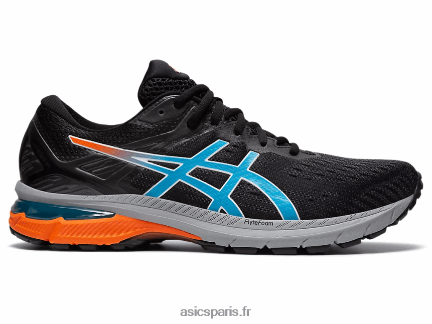 Hommes Asics piste gt-2000 9 BXL8B21958 noir/aqua numérique