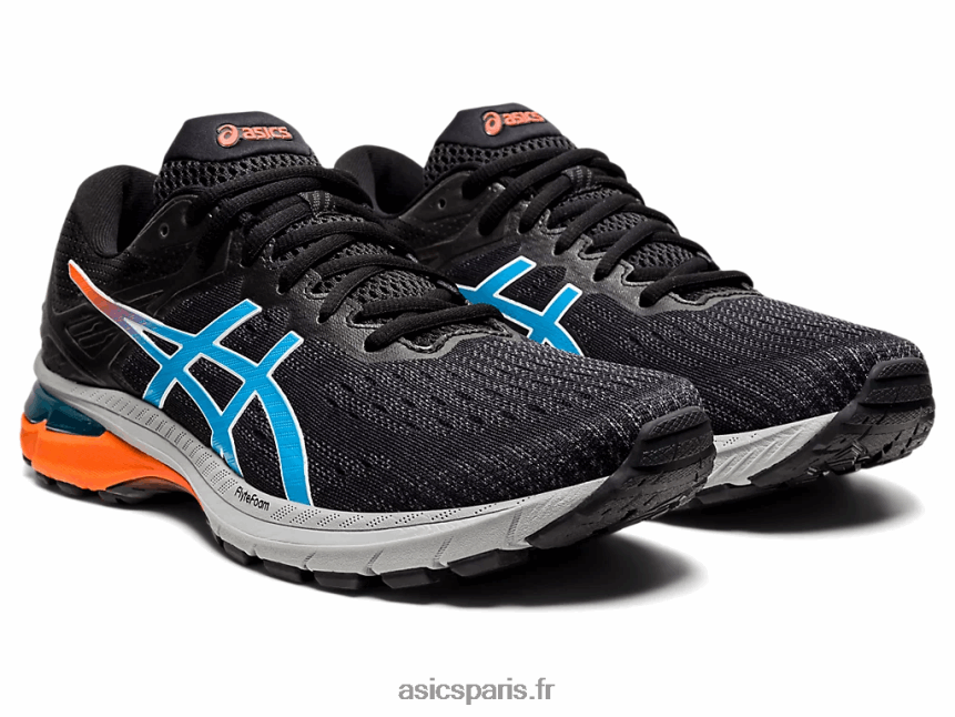 Hommes Asics piste gt-2000 9 BXL8B21958 noir/aqua numérique