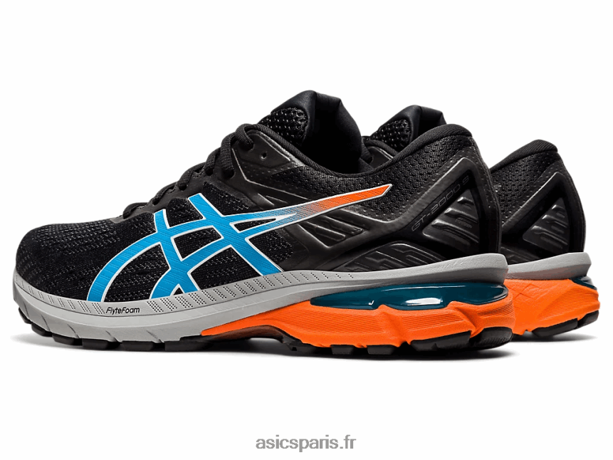Hommes Asics piste gt-2000 9 BXL8B21958 noir/aqua numérique