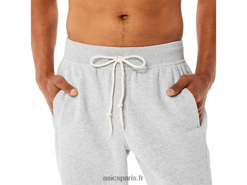 Hommes Asics jogging polaire du dimanche lam BXL8B21338 gris clair chiné