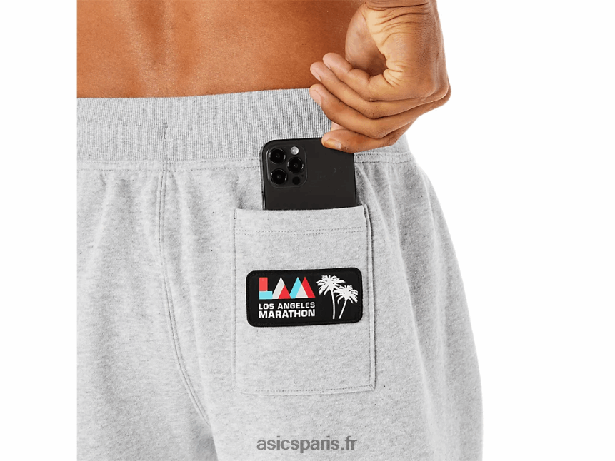 Hommes Asics jogging polaire du dimanche lam BXL8B21338 gris clair chiné