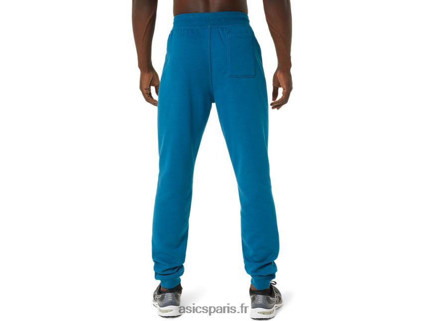 Hommes Asics m sunday sana pantalon de jogging polaire BXL8B2820 sarcelle d\'eau profonde