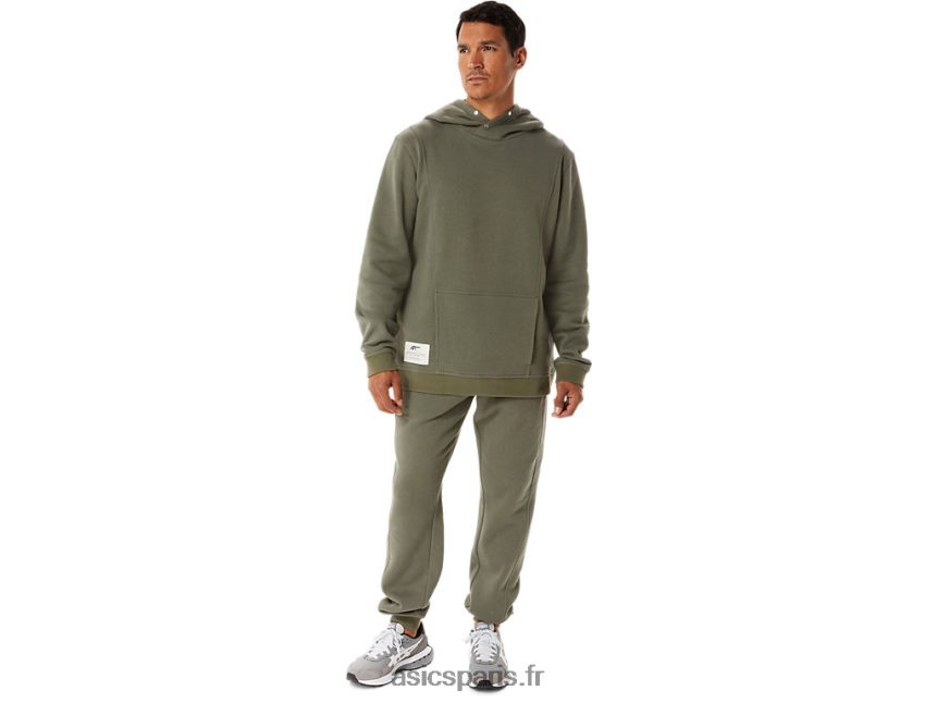 Hommes Asics m sunday sana pantalon de jogging polaire BXL8B2868 manteau vert