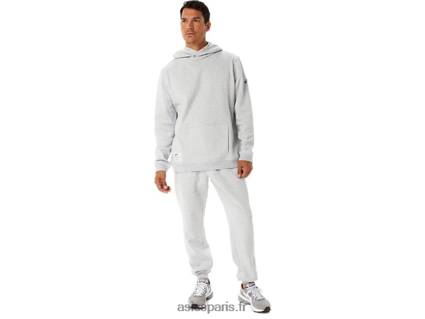 Hommes Asics m sunday sana pantalon de jogging polaire BXL8B2883 gris clair chiné