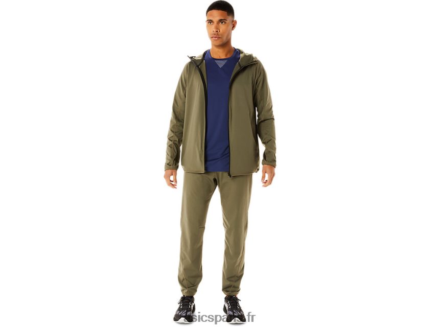 Hommes Asics pantalon en maille brossée BXL8B2746 manteau vert