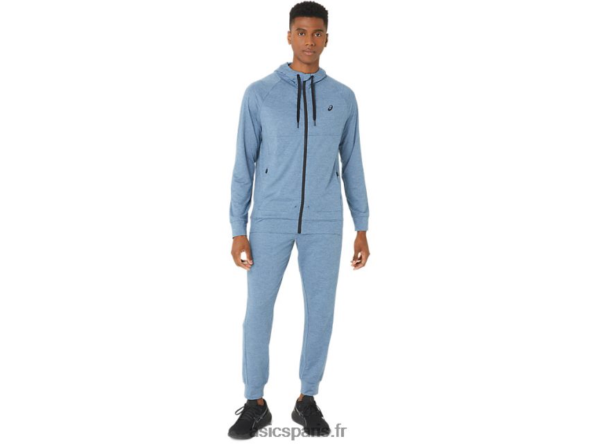 Hommes Asics pantalon technique 2.0 BXL8B236 teinture spatiale bleu acier