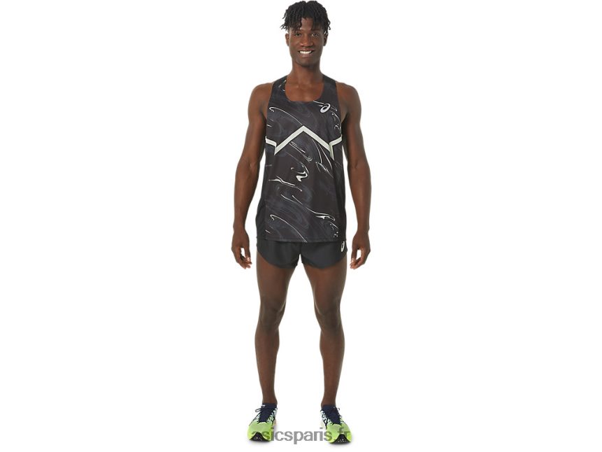Hommes Asics débardeur léger cj-line BXL8B2245 performance noir/murmure vert