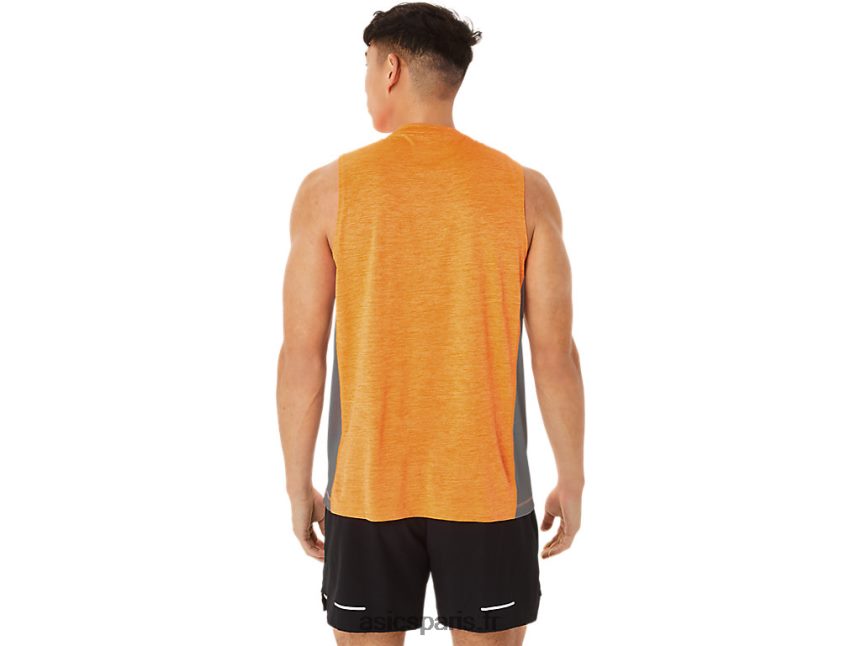 Hommes Asics former sana réservoir musculaire BXL8B218 pop/sheet rock orange