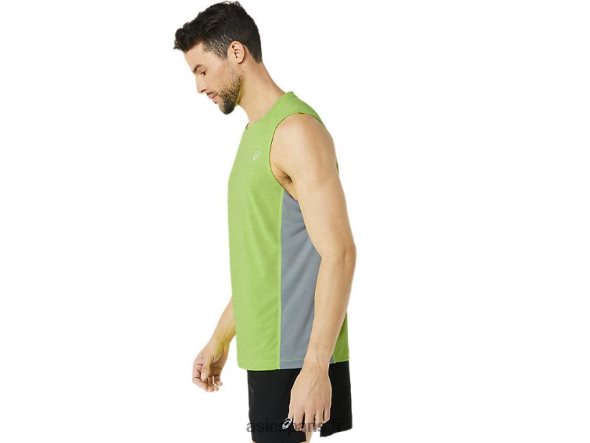 Hommes Asics former sana réservoir musculaire BXL8B243 zeste de citron vert/plaque de roche