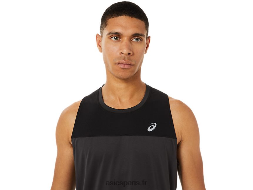 Hommes Asics maillot de course BXL8B21393 performance noir/gris graphite