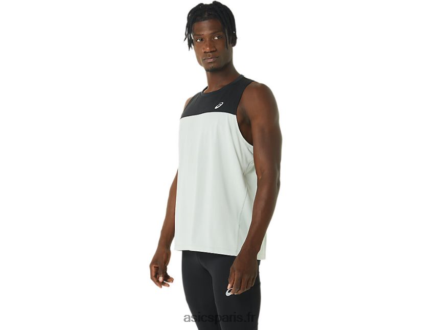 Hommes Asics maillot de course BXL8B2375 performance noir/sauge clair