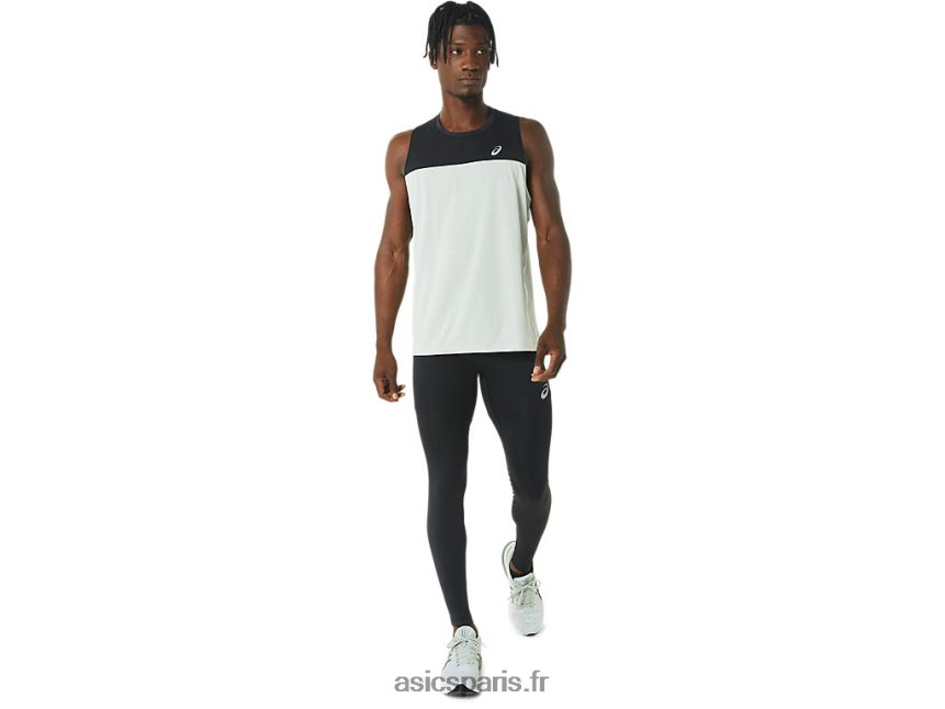 Hommes Asics maillot de course BXL8B2375 performance noir/sauge clair