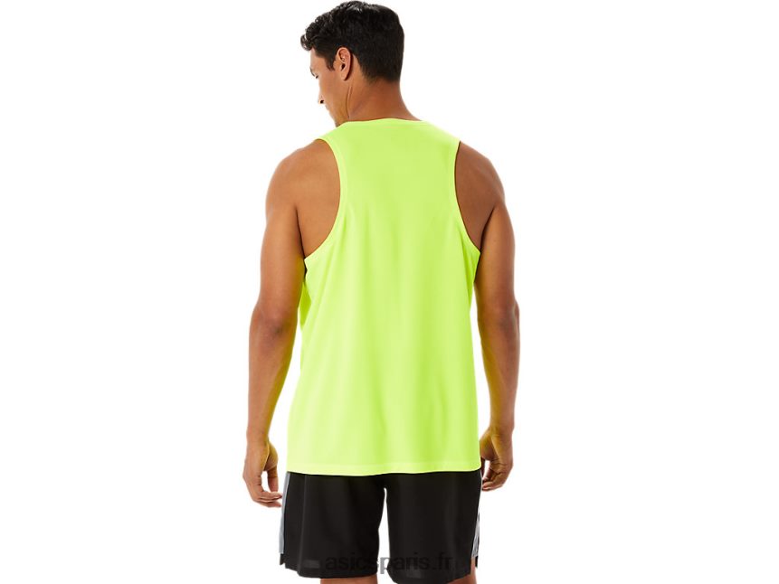 Hommes Asics ready-set ii singulet wch BXL8B21290 jaune de sécurité