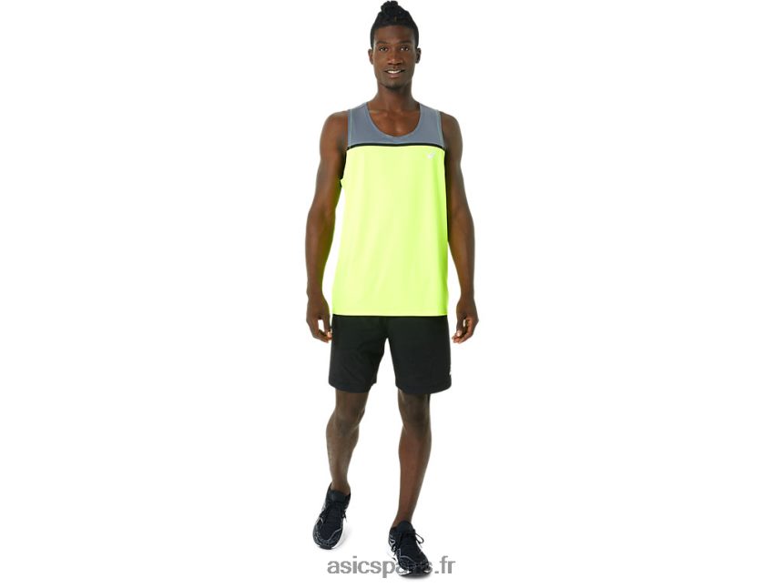 Hommes Asics singulet pr lyte BXL8B21021 jaune sécurité/métropole