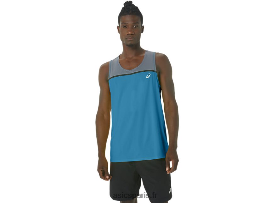 Hommes Asics singulet pr lyte BXL8B2196 bleu de l'île