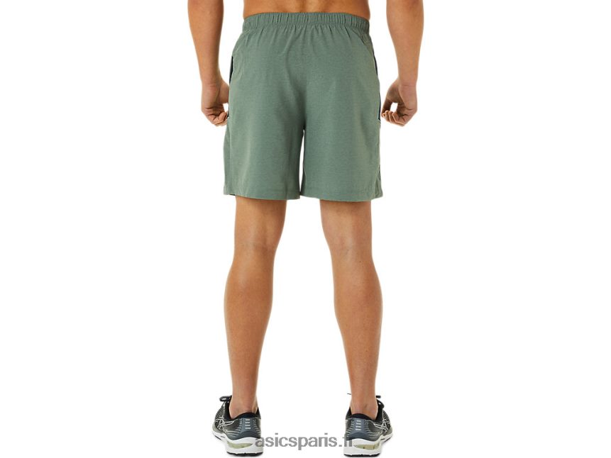 Hommes Asics 7po pr lyte court BXL8B21362 imprimé vert lichen/bleu français