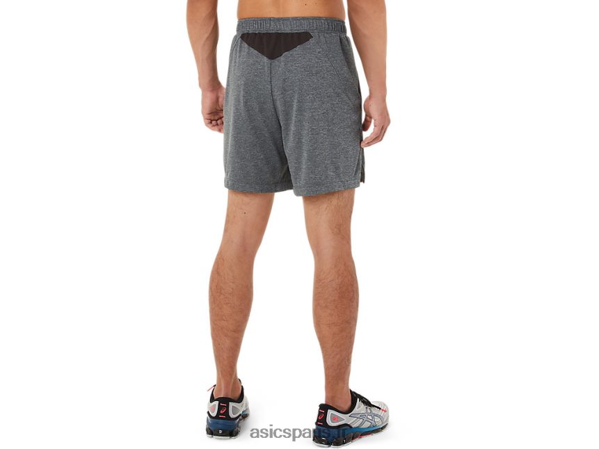 Hommes Asics 7po short BXL8B21440 transporteur gris chiné