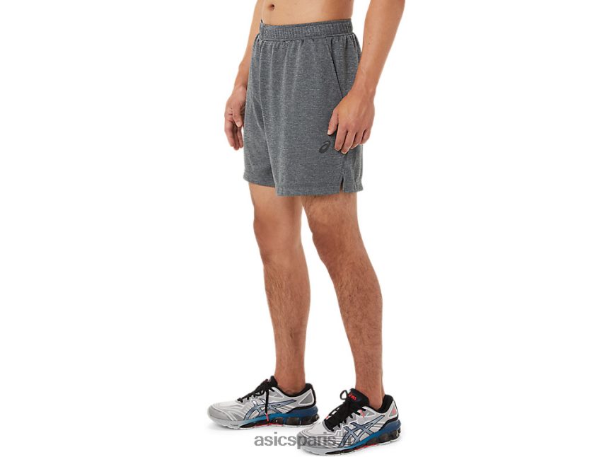 Hommes Asics 7po short BXL8B21440 transporteur gris chiné