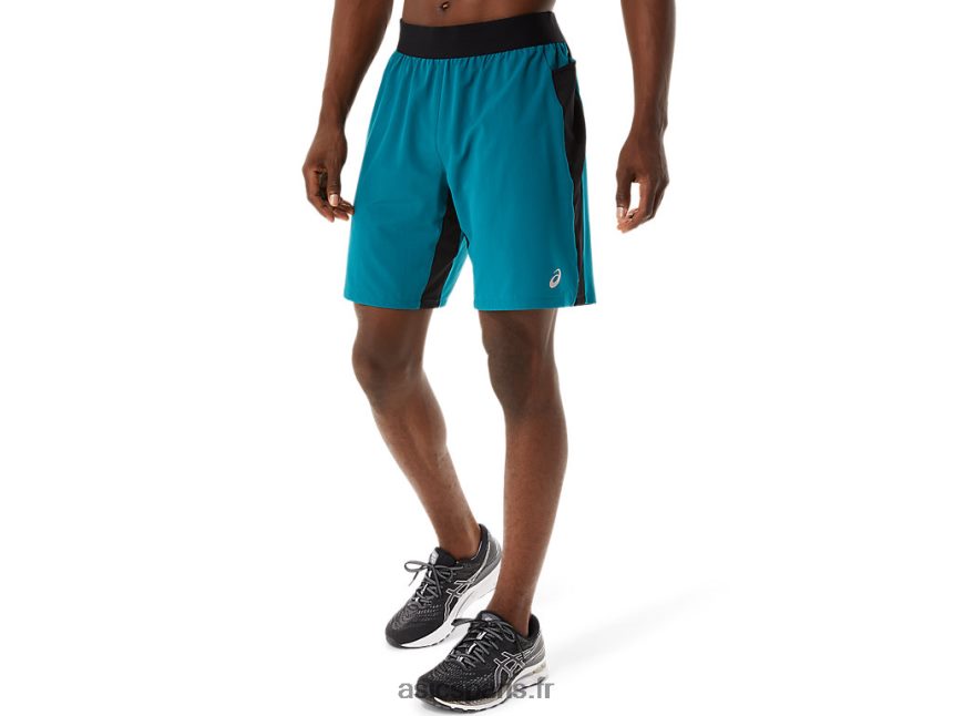 Hommes Asics Mélangeur 9 pouces court BXL8B21052 pin velours/noir performance