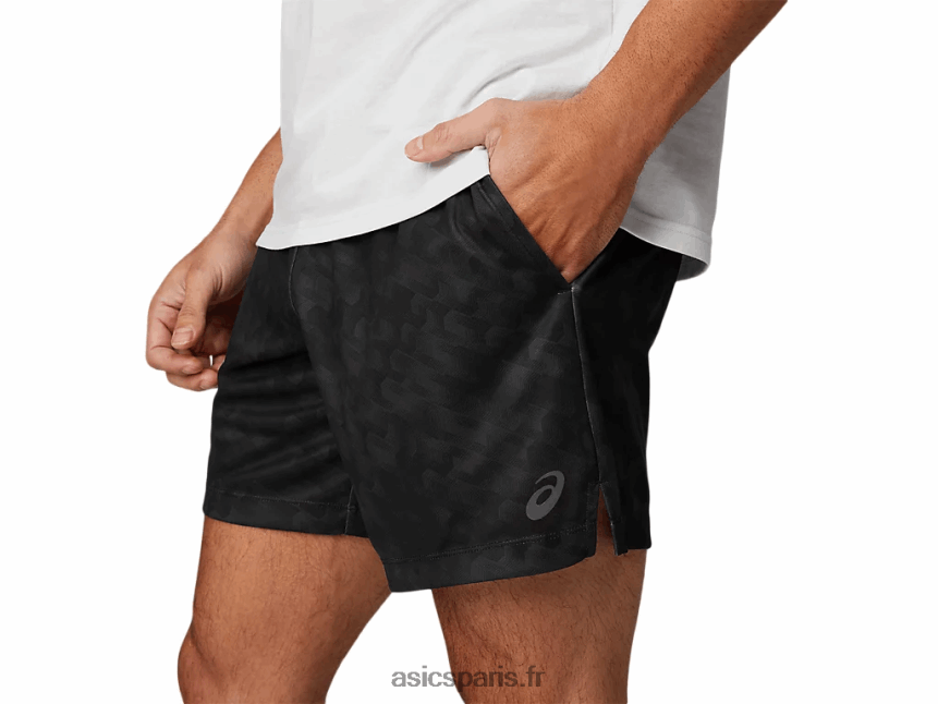 Hommes Asics Short d\'entraînement en tricot 7 pouces BXL8B21779 performance noir
