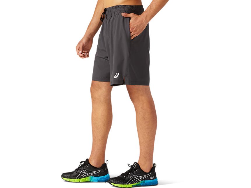 Hommes Asics Short train tissé 7 pouces BXL8B21786 gris graphite