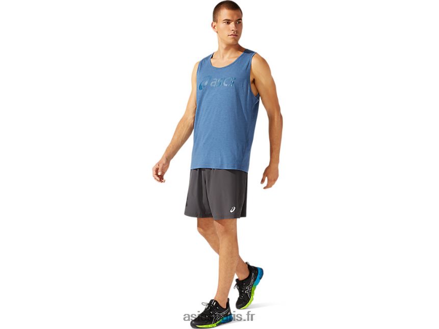 Hommes Asics Short train tissé 7 pouces BXL8B21786 gris graphite