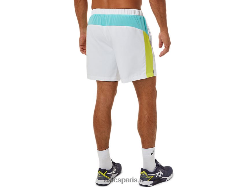 Hommes Asics court color block court BXL8B21480 blanc brillant