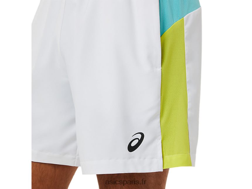 Hommes Asics court color block court BXL8B21480 blanc brillant