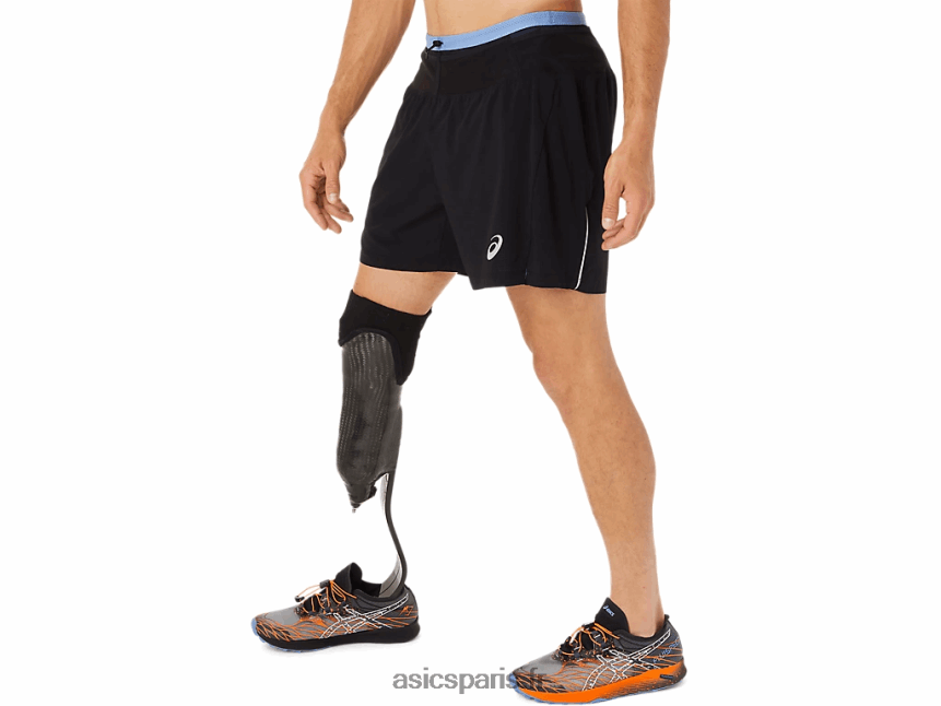 Hommes Asics court fujitrail BXL8B21524 performance harmonie noir/bleu