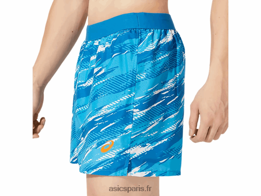 Hommes Asics injection de couleur 5po court BXL8B21913 renaît bleu