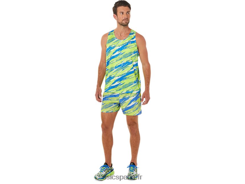 Hommes Asics injection de couleur courte BXL8B21425 danger vert